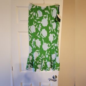 Kate Spade for Target Green & White Floral Midi Skirt ~ NWT ~ Medium